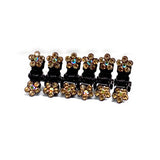 Small Swarovski Flower Jaw Clip-Set of 6_No.4001 - Hair Cosmopolitan