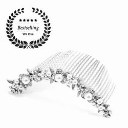 Crystal+Pearl Garden Bridal Large Comb_No.1045 - Hair Cosmopolitan