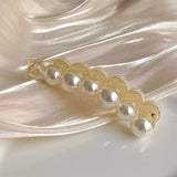 Elegant Pearl Banana pin Ponytail Holder