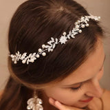 Flower Pearl Bridal Tiara Hair vines